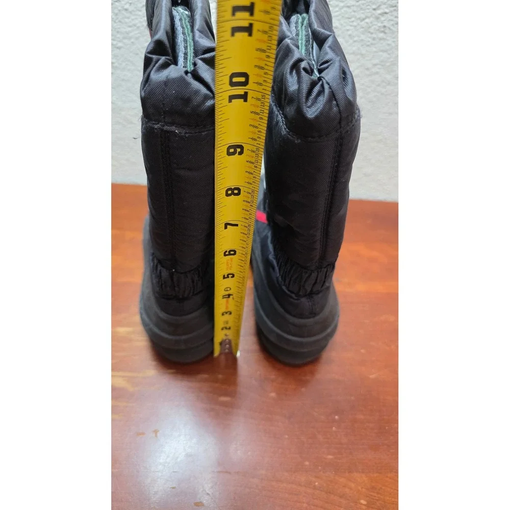Sorel Flurry‎ Kids Snow Boots Size 3 Black Red NY1885-015 Winter Waterproof